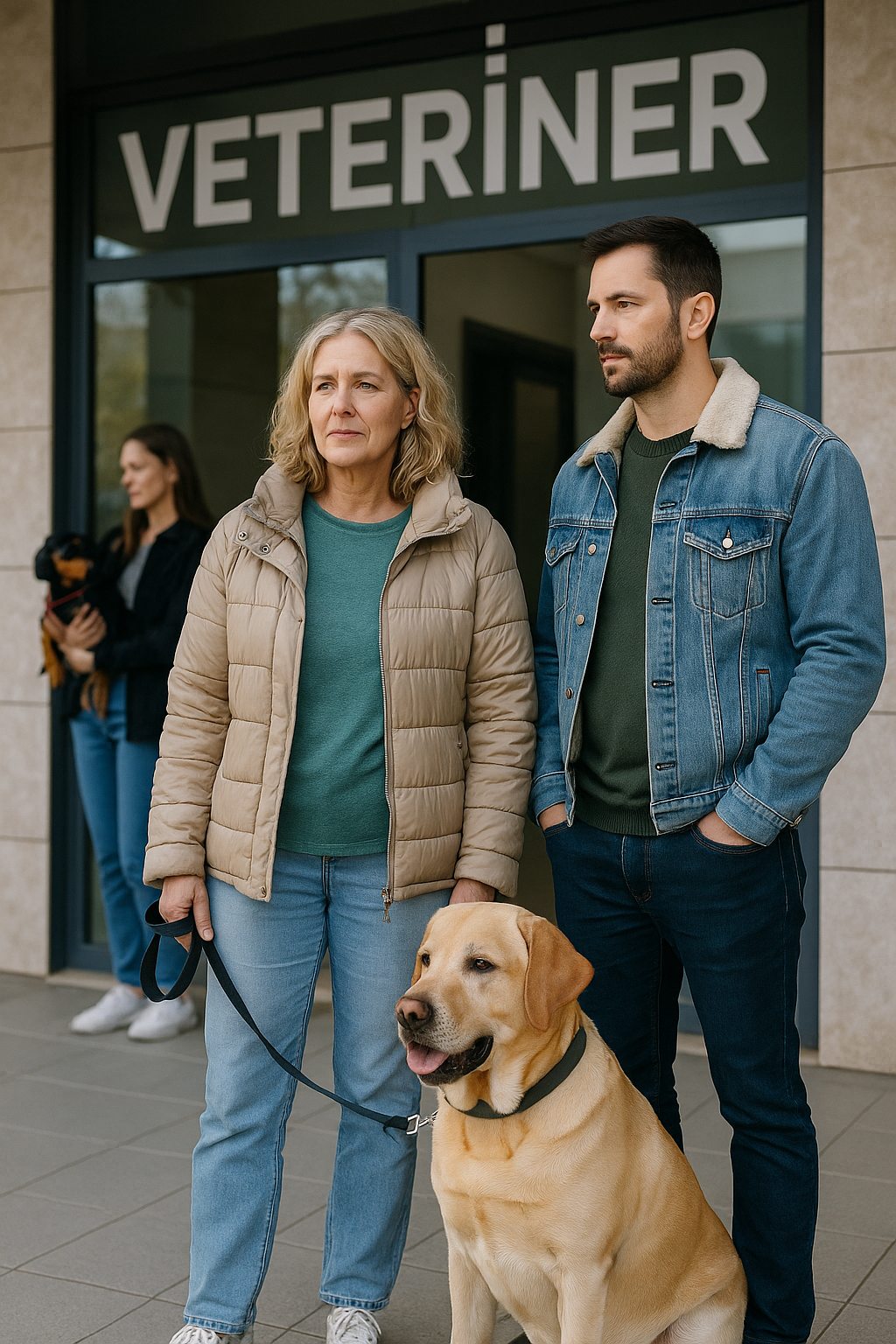 Veteriner Transferi - veteriner önünde bekleyen köpekler